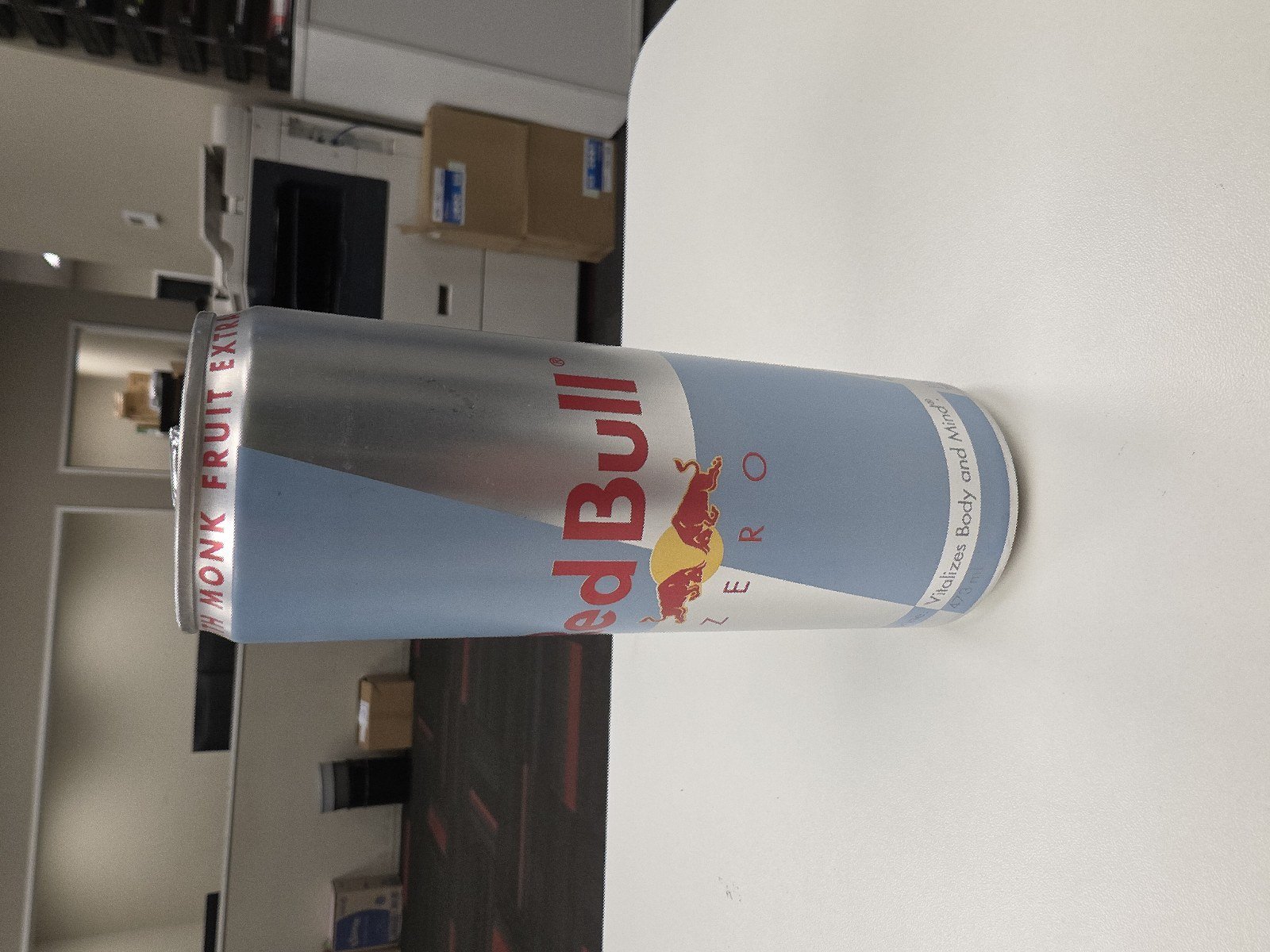 Red Bull Zero energy drink can (monk fruit sweetened version)